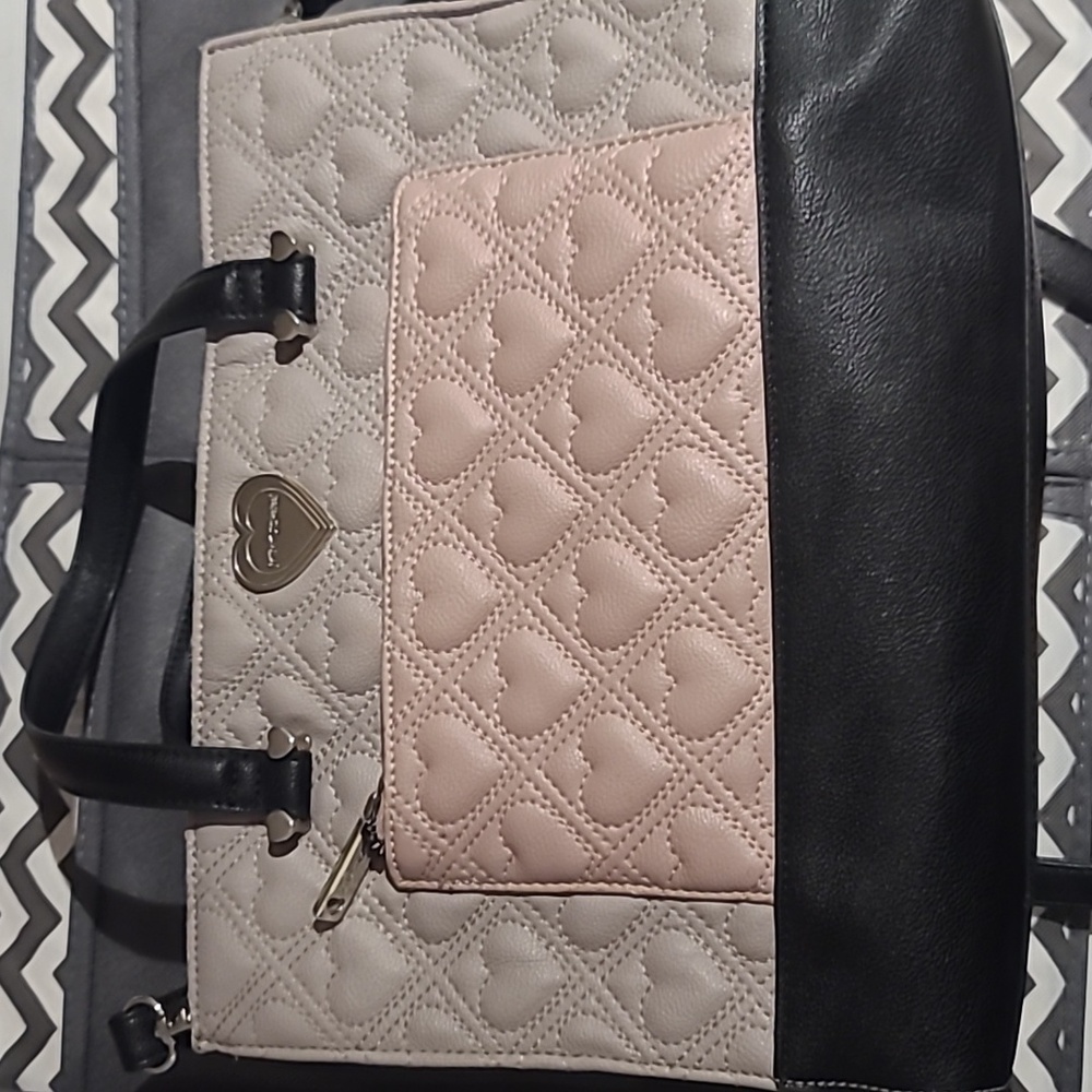 Betsy Johnson Purple and pink Large tote